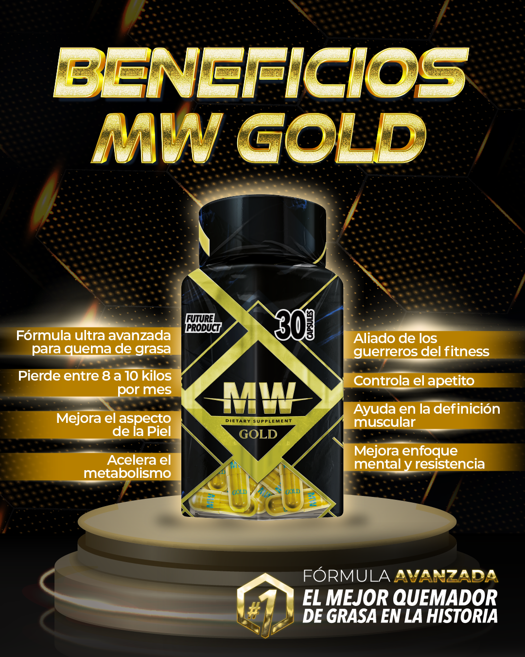 CAPSULAS MW GOLD + FLYER + BOLSA